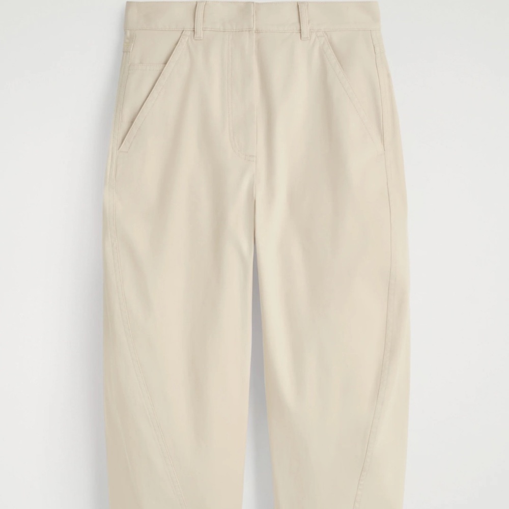 Cos Barrel-Leg cotton pants